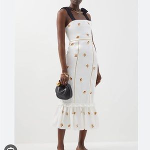 LUG VON SIGA
Greta fluted floral-embroidered dress